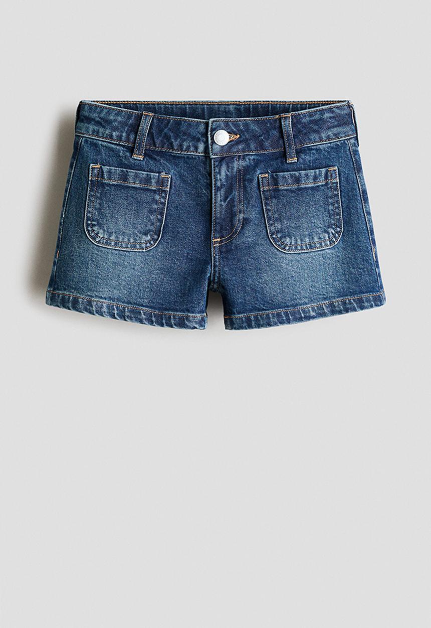 H&M - Relaxed fit denim shorts - denim blue