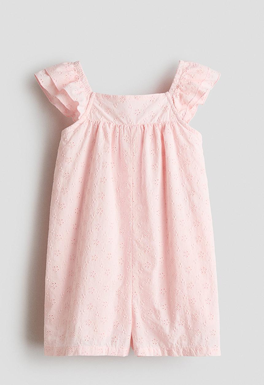 H&M - Flutter-sleeved jumpsuit - light pink