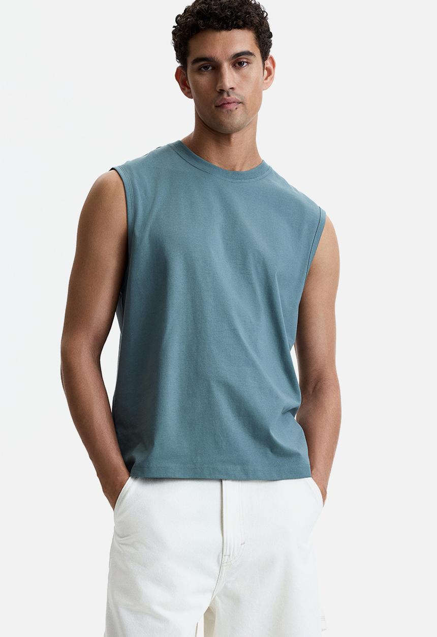 H&M - Coolmax? regular fit vest top - dusty turquoise