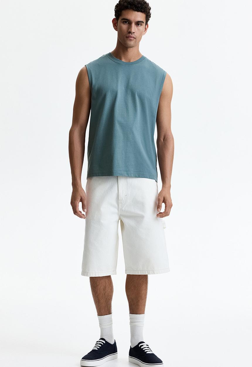 H&M - Coolmax? regular fit vest top - dusty turquoise