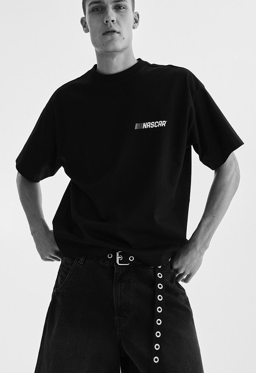 H&M - Oversized fit t-shirt - black/nascar