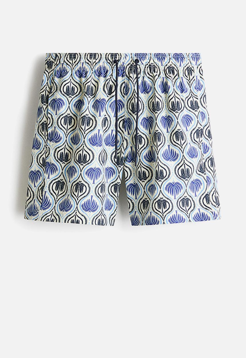 H&M - Patterned swim shorts - white/patterned