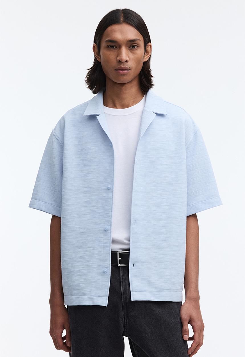 H&M - Loose fit resort shirt - light blue