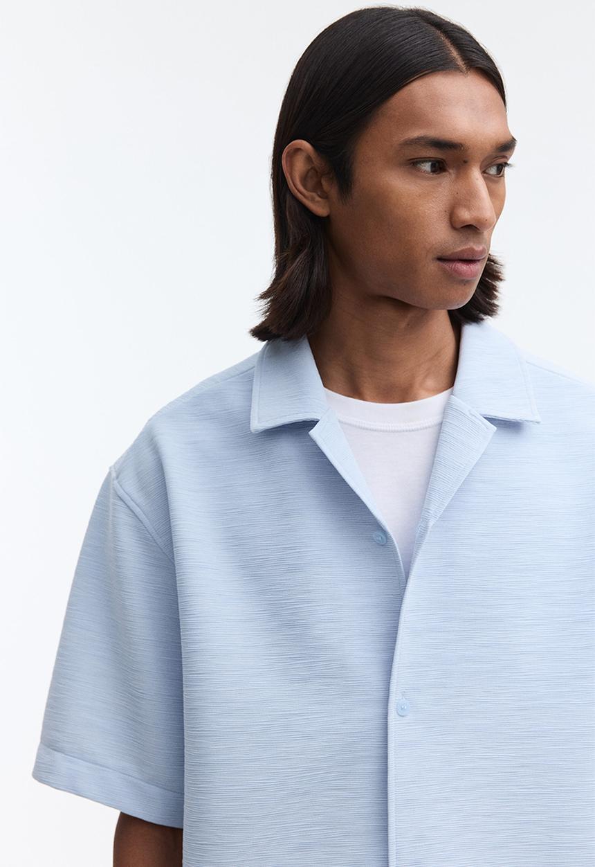 H&M - Loose fit resort shirt - light blue