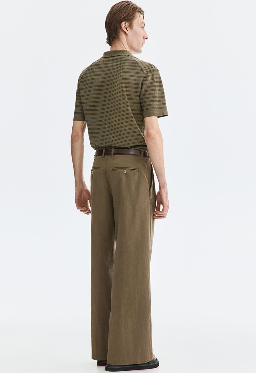 H&M - Loose fit wide trousers - dark beige