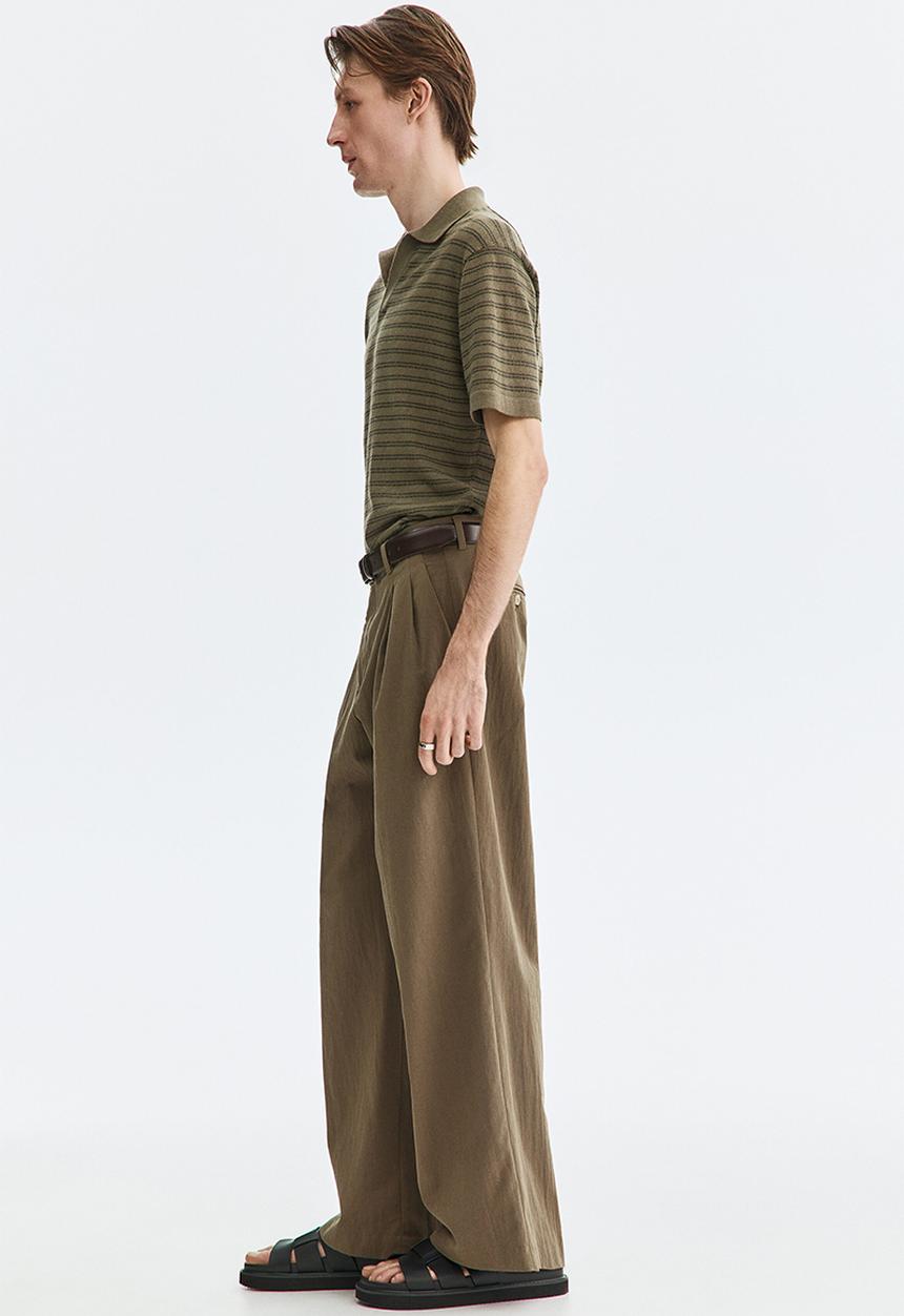 H&M - Loose fit wide trousers - dark beige