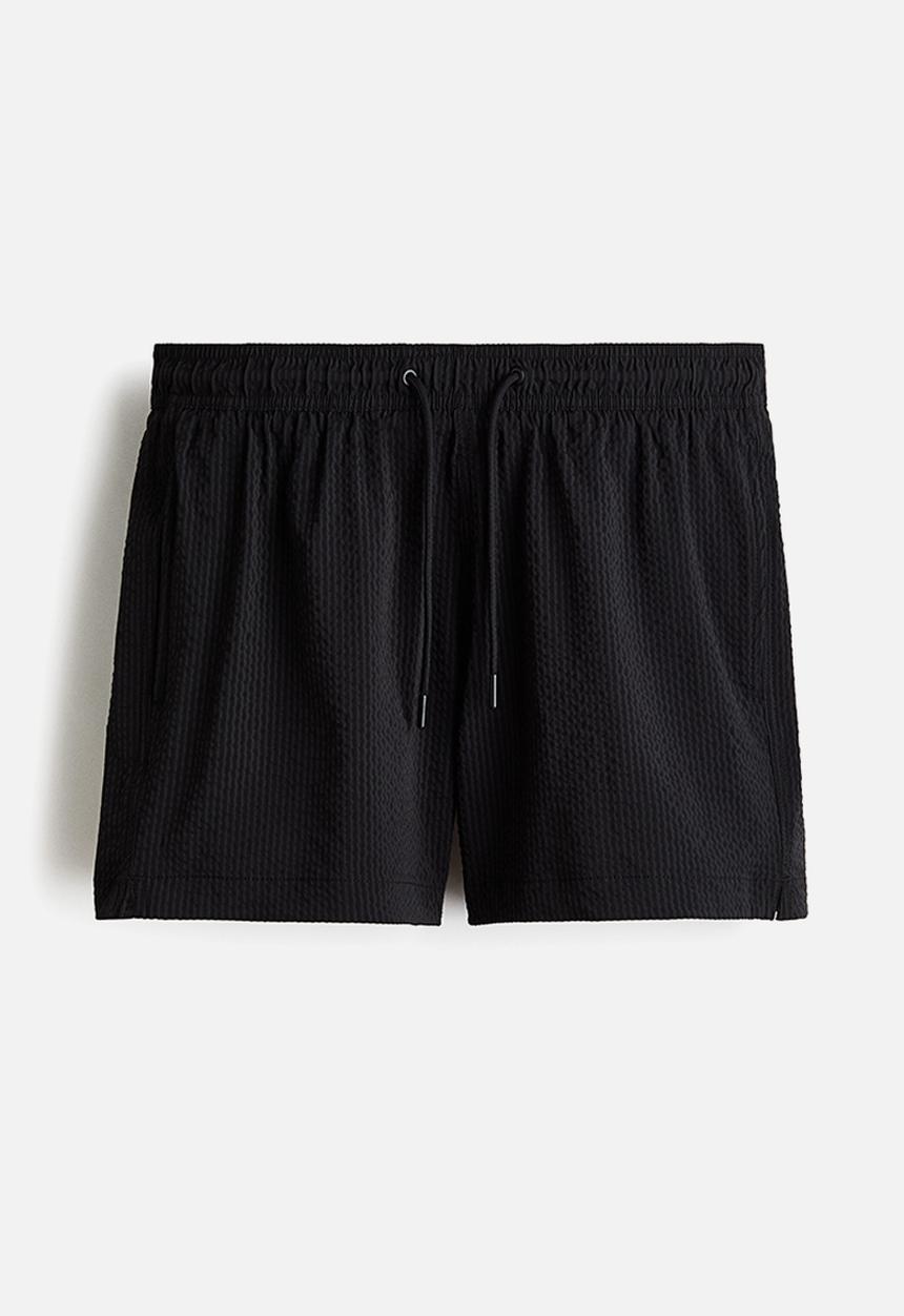 H&M - Seersucker swim shorts - black