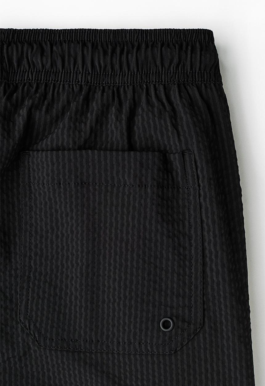 H&M - Seersucker swim shorts - black