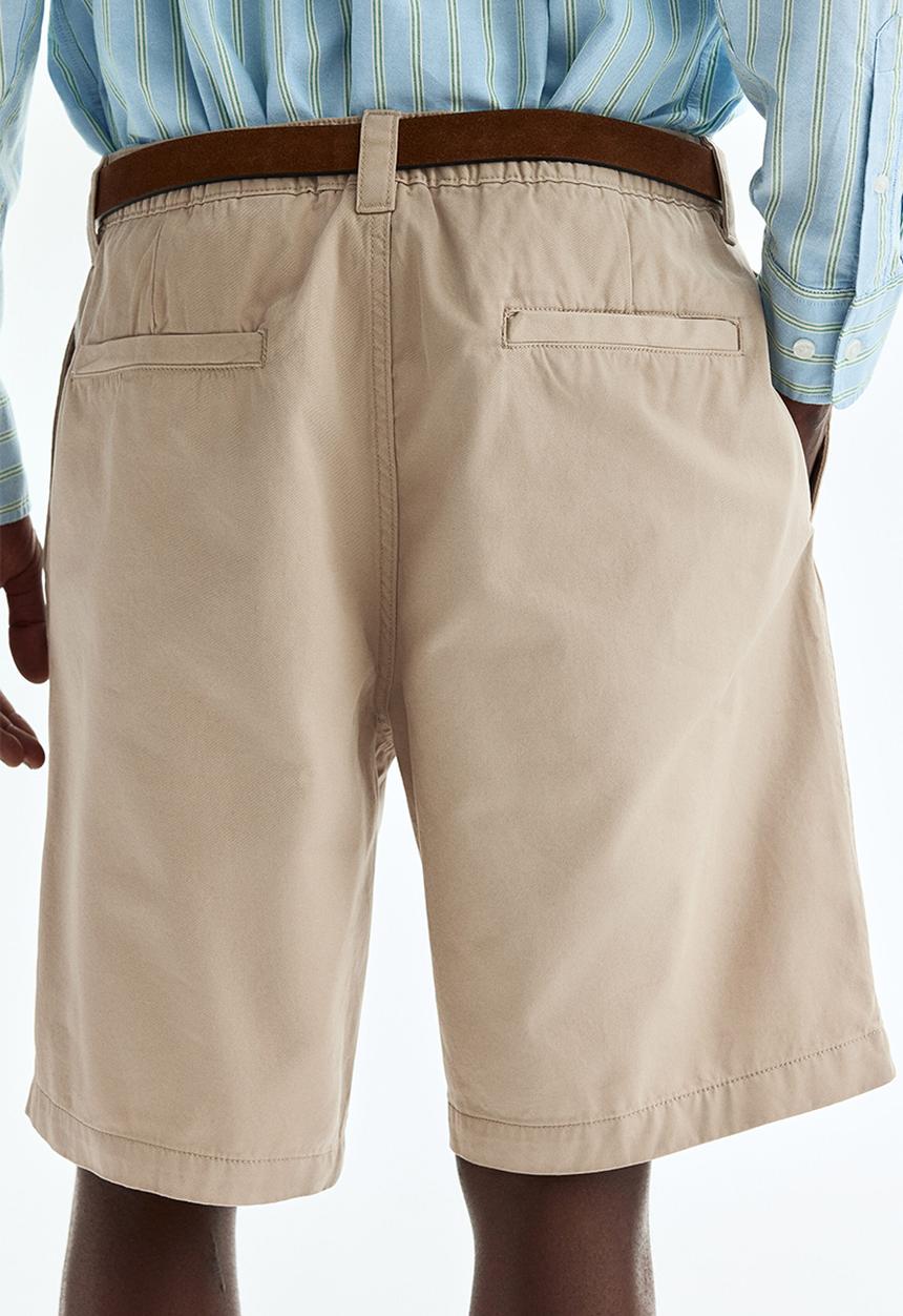H&M - Relaxed fit cotton chino shorts - beige
