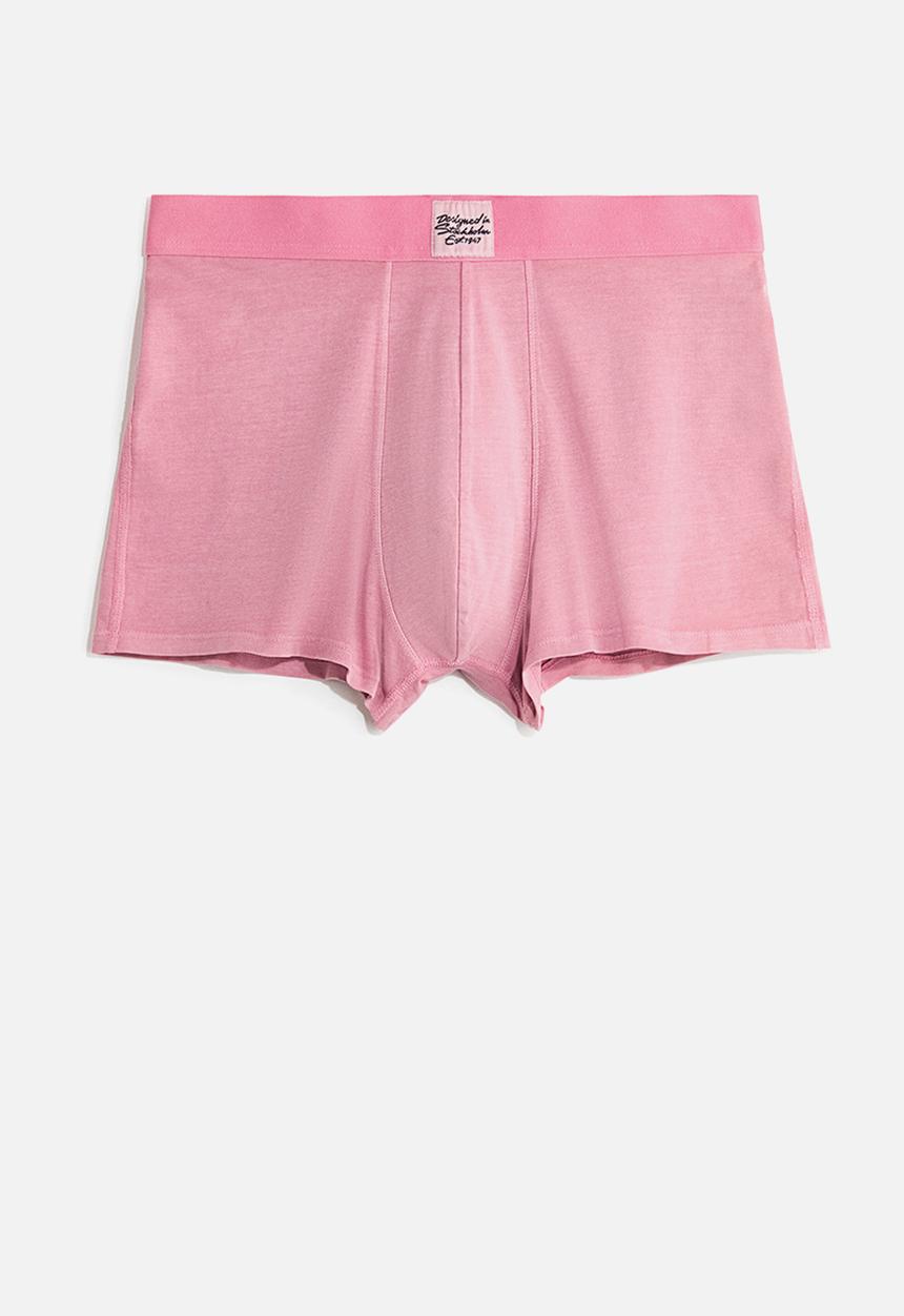 H&M - 3-Pack ribbed short trunks - pink/brown/grey