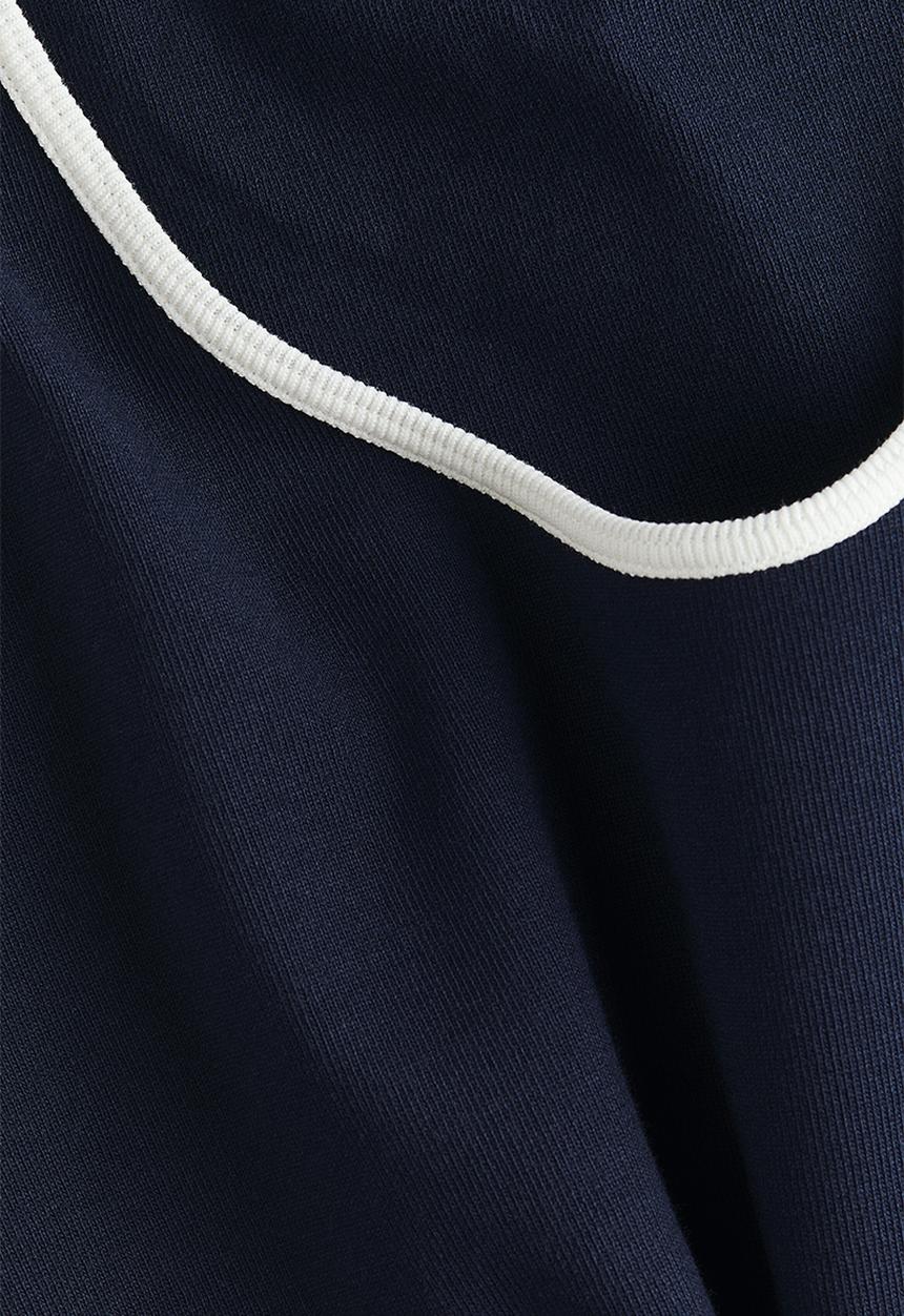 H&M - Ribbed cotton vest top - navy blue
