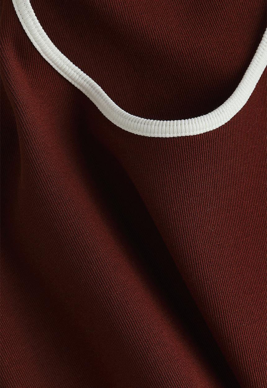 H&M - Ribbed cotton vest top - dark brown