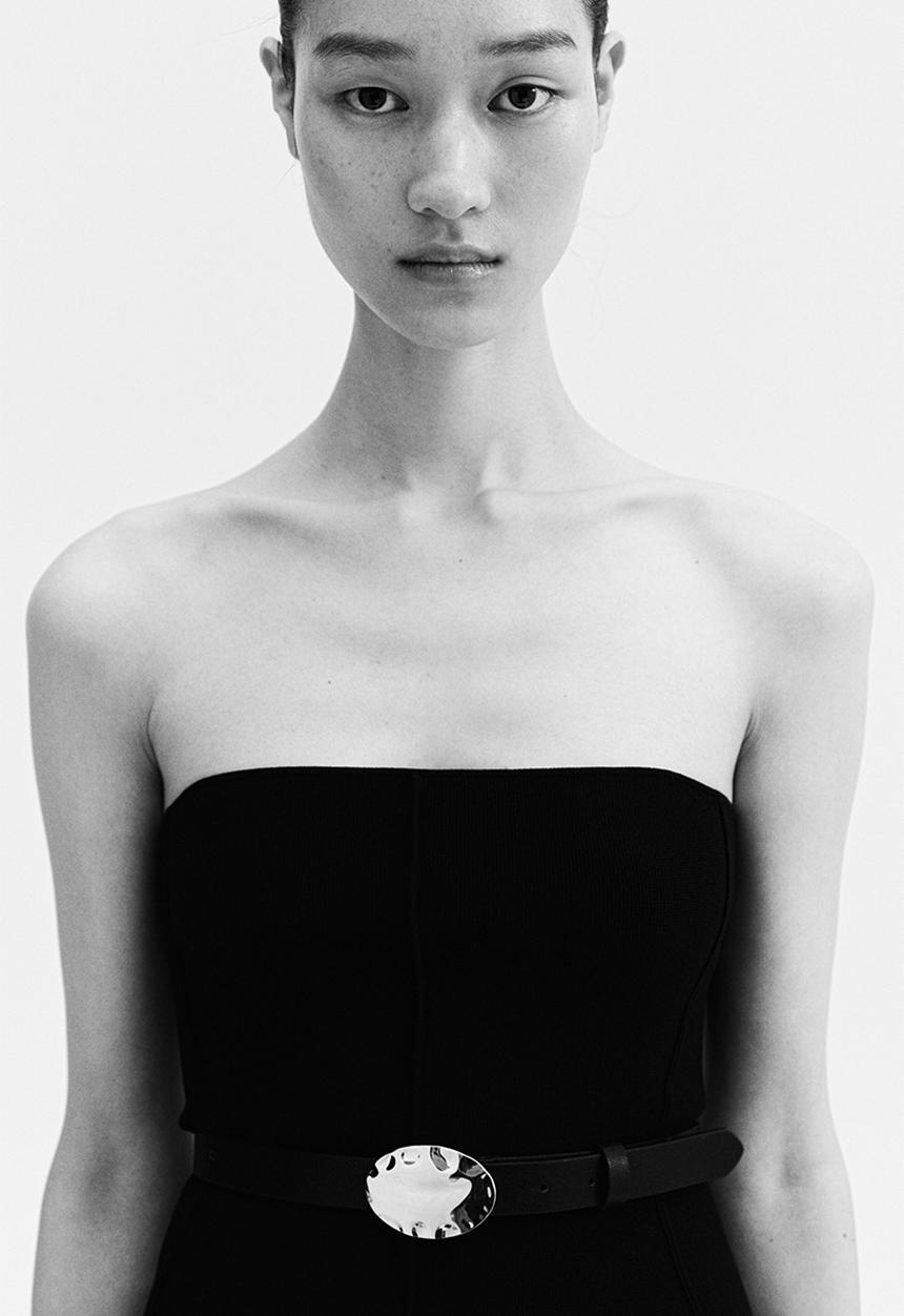 H&M - Peplum tube top - black
