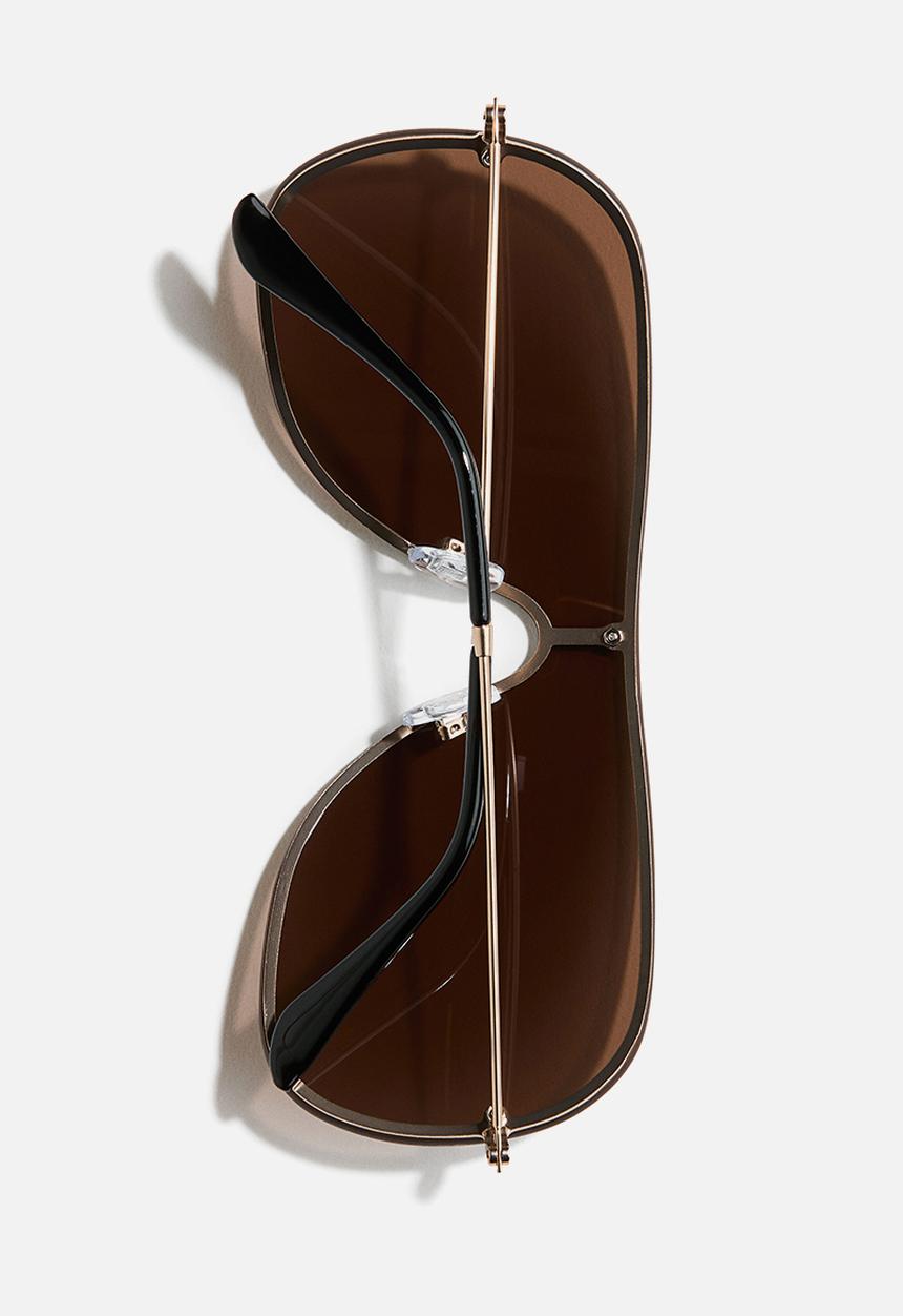 H&M - Visor sunglasses - gold-coloured/brown