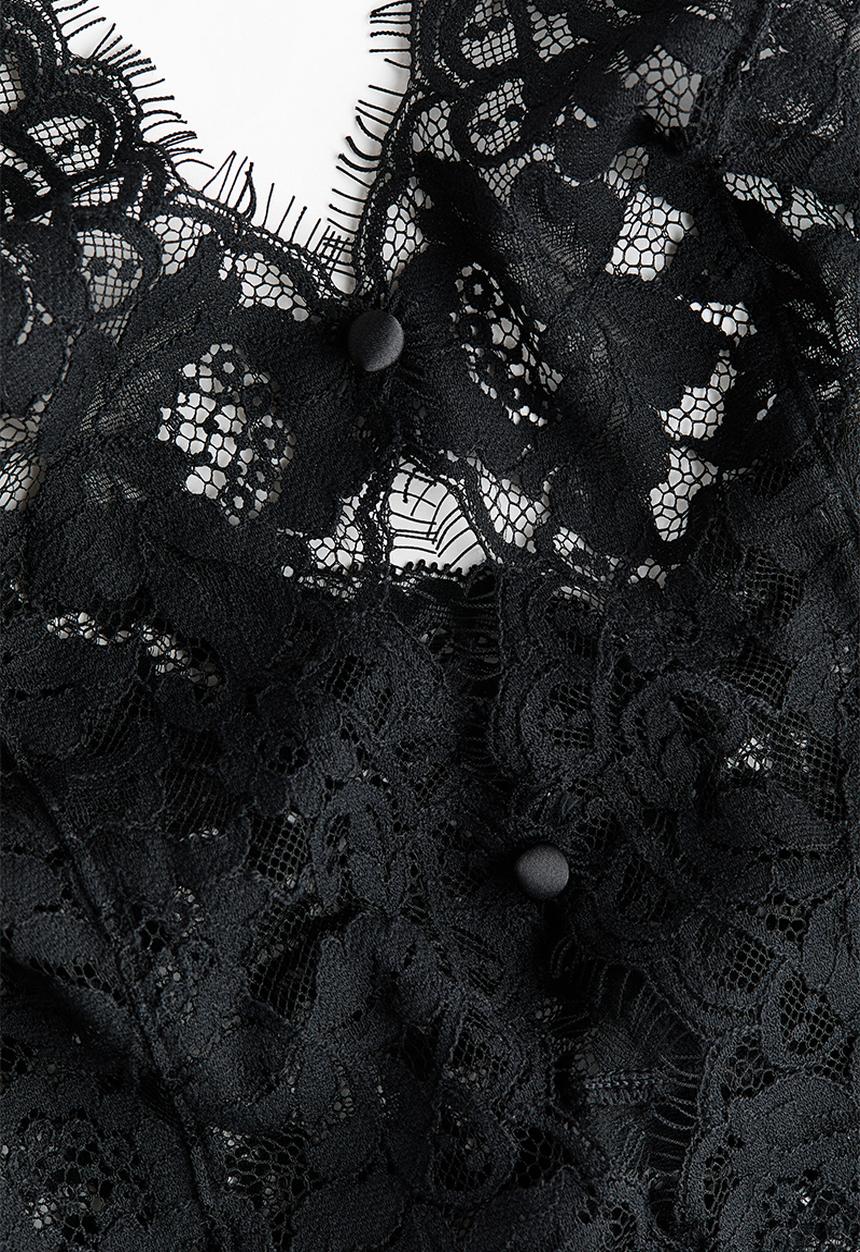 H&M - Lace bustier - black