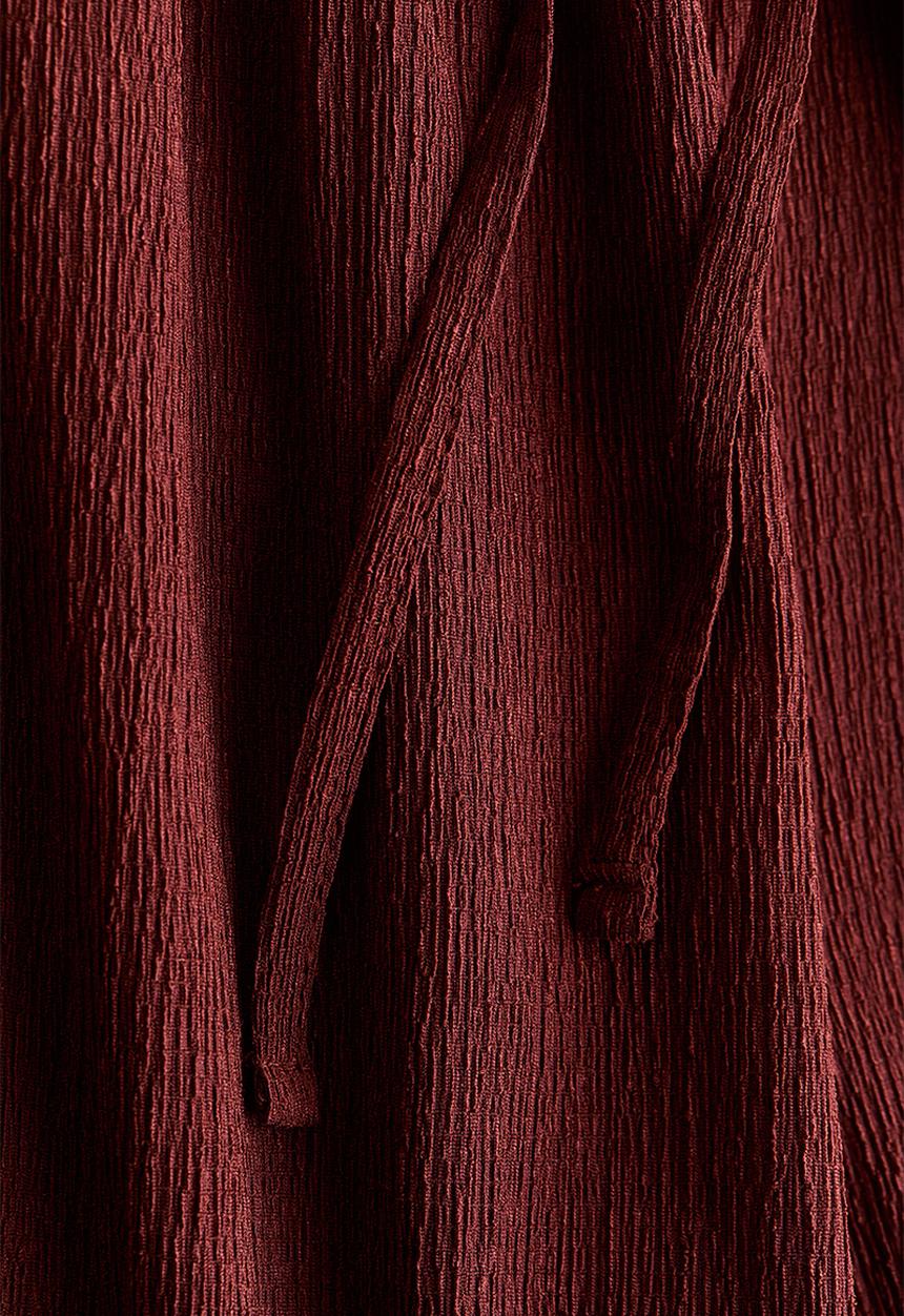 H&M - Wide pull-on trousers - dark rust red