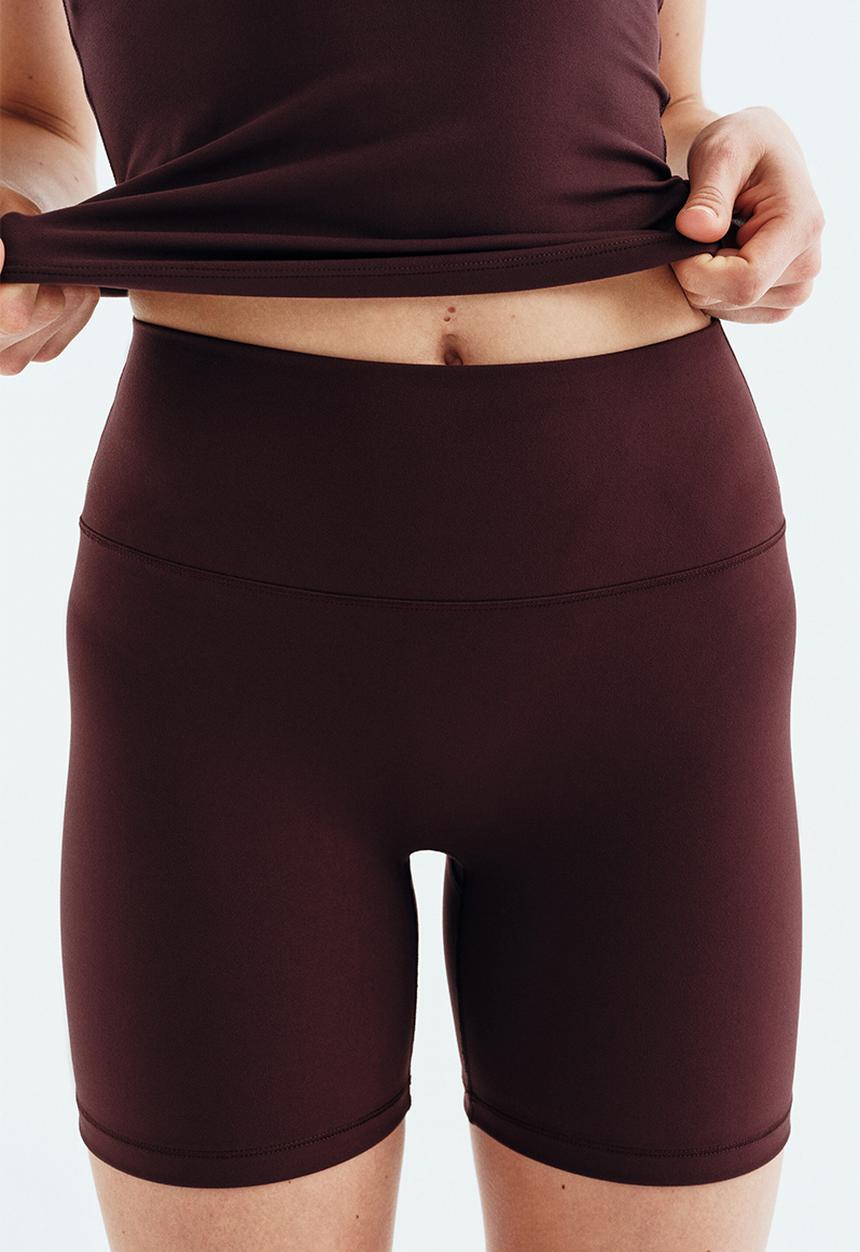 H&M - Sports cycling shorts with softmove? - chocolate plum