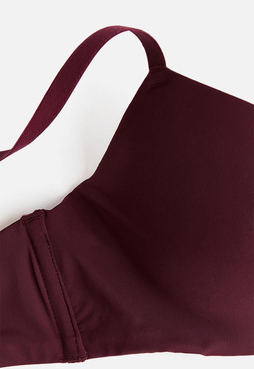H&M - Microfibre push-up bra - burgundy