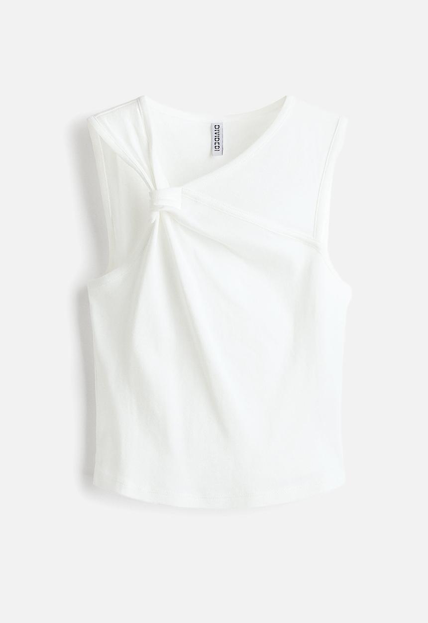 H&M - Link-detail cotton top - cream