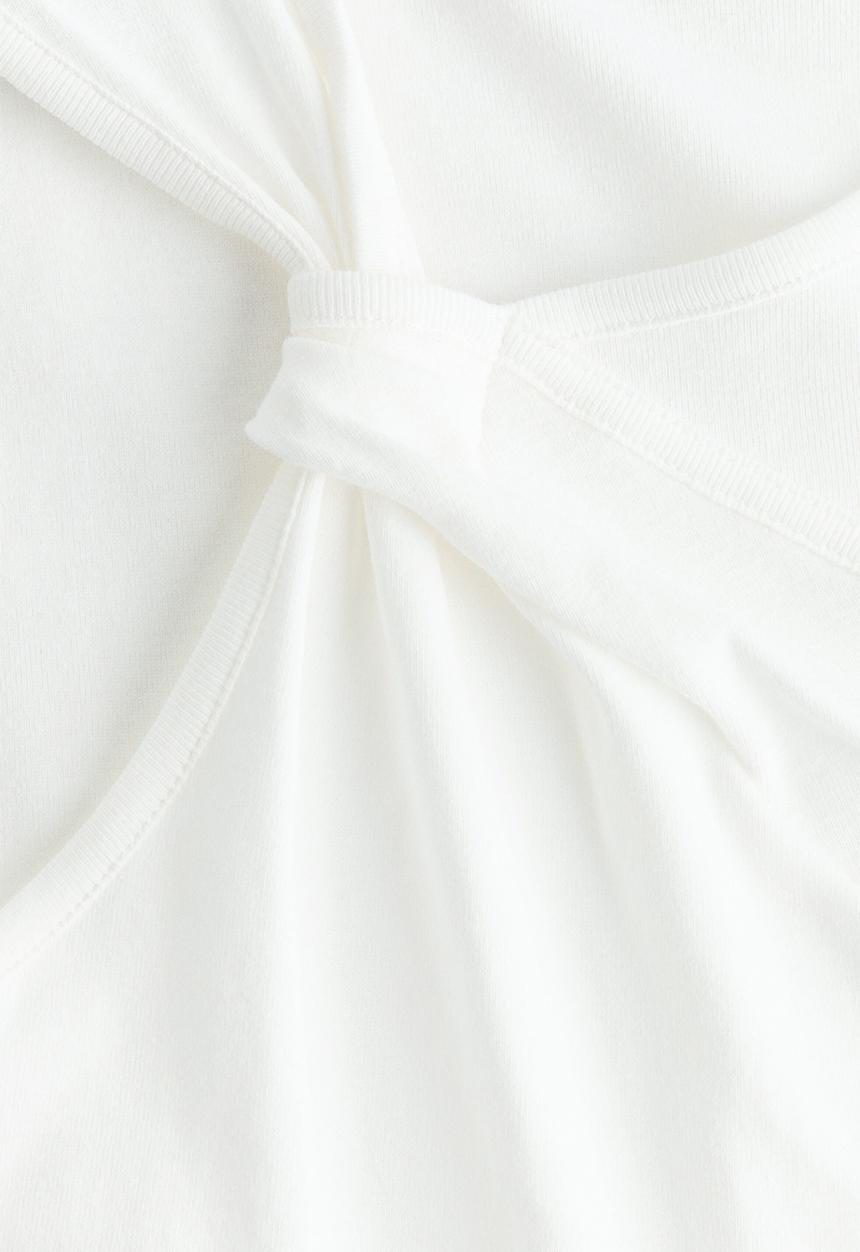 H&M - Link-detail cotton top - cream