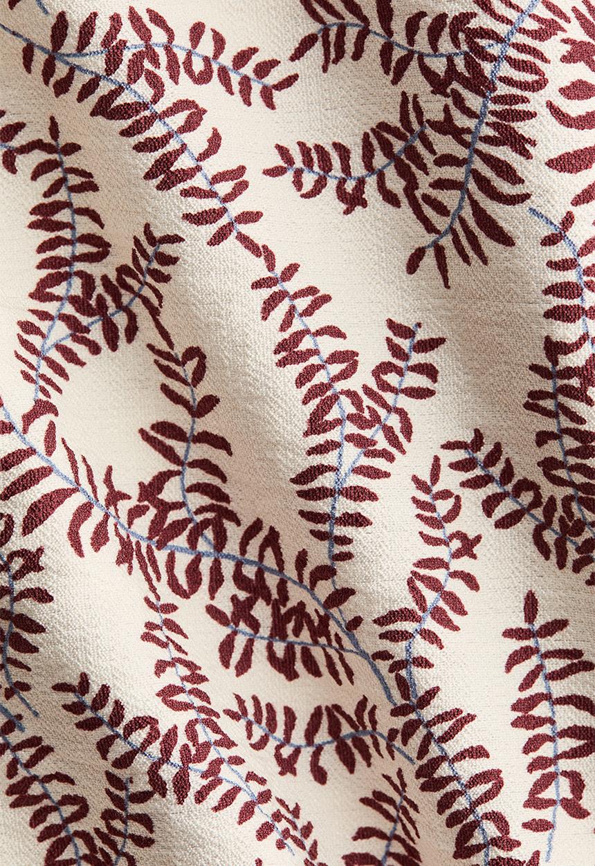 H&M - Balloon-sleeved dress - cream/patterned