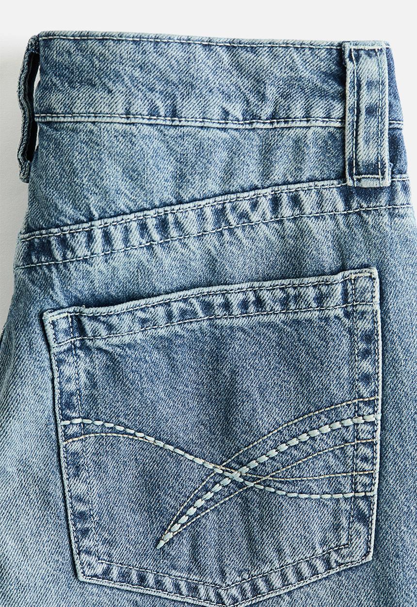 H&M - Baggy wide low waist jeans - denim blue