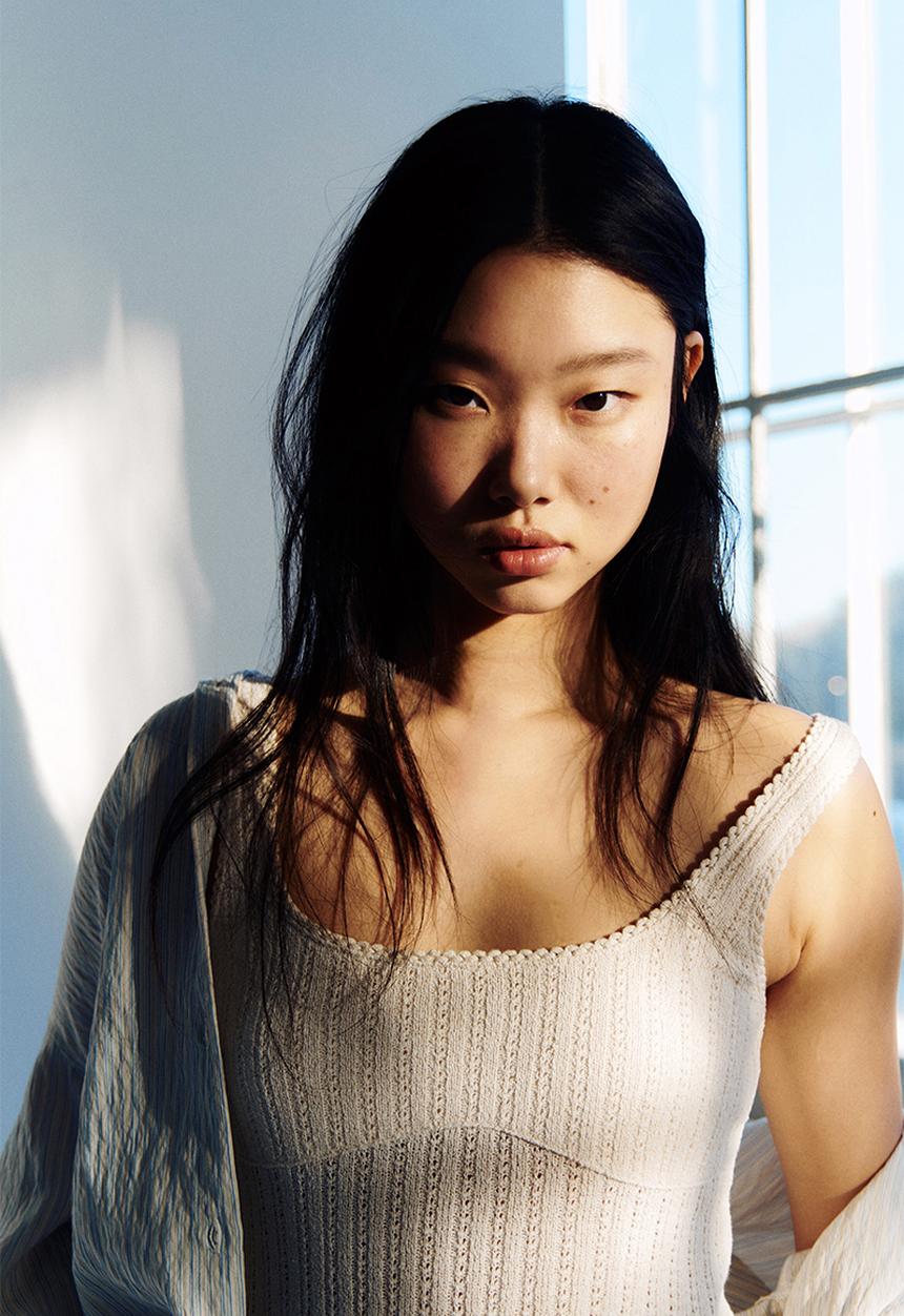 H&M - Pointelle-knit top - cream