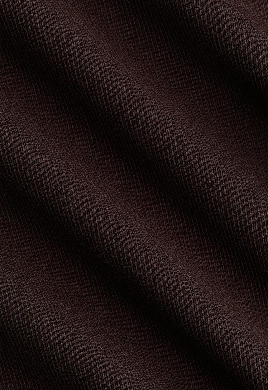 H&M - Ribbed lace-inset top - dark brown