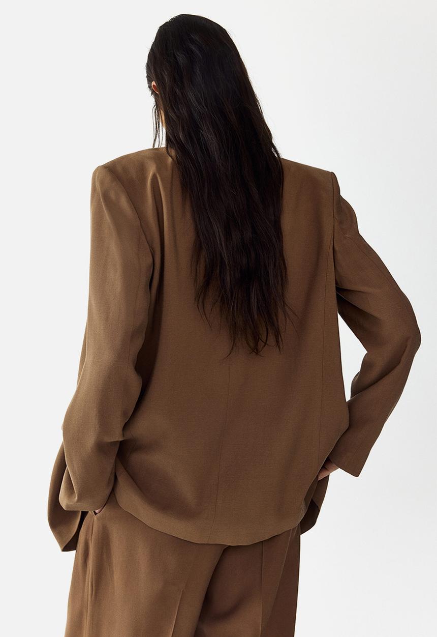 H&M - Double-breasted blazer - brown
