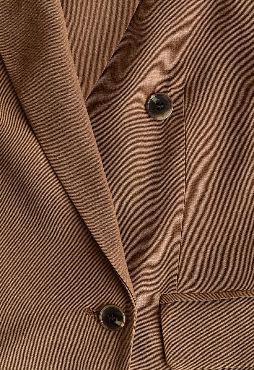 H&M - Double-breasted blazer - brown