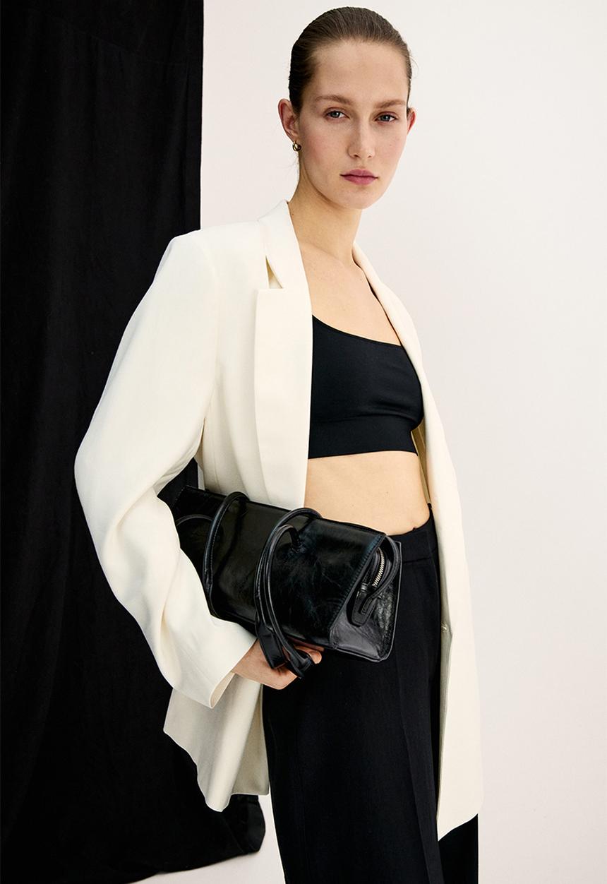 H&M - Double-breasted blazer - cream