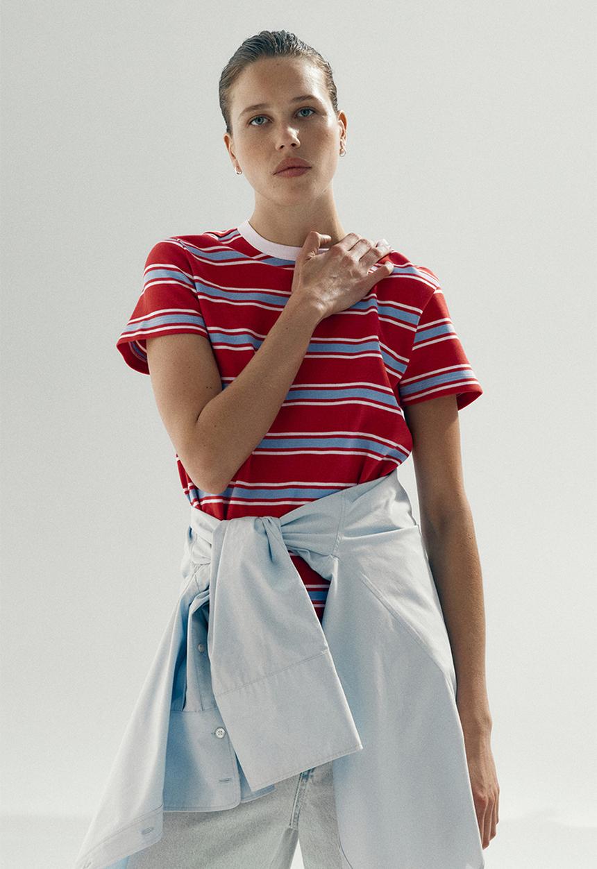 H&M - Cotton T-shirt - red/striped