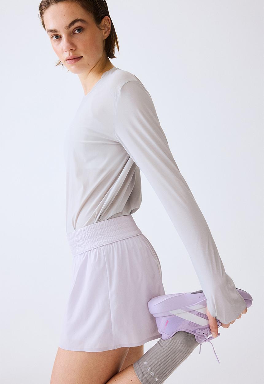 H&M - Layered sports shorts with pocket - lilac