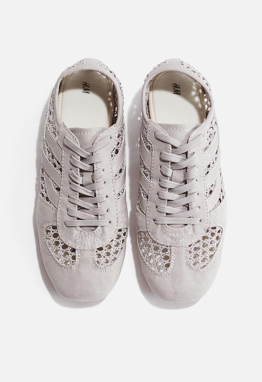 H&M - Crochet-look trainers - light grey