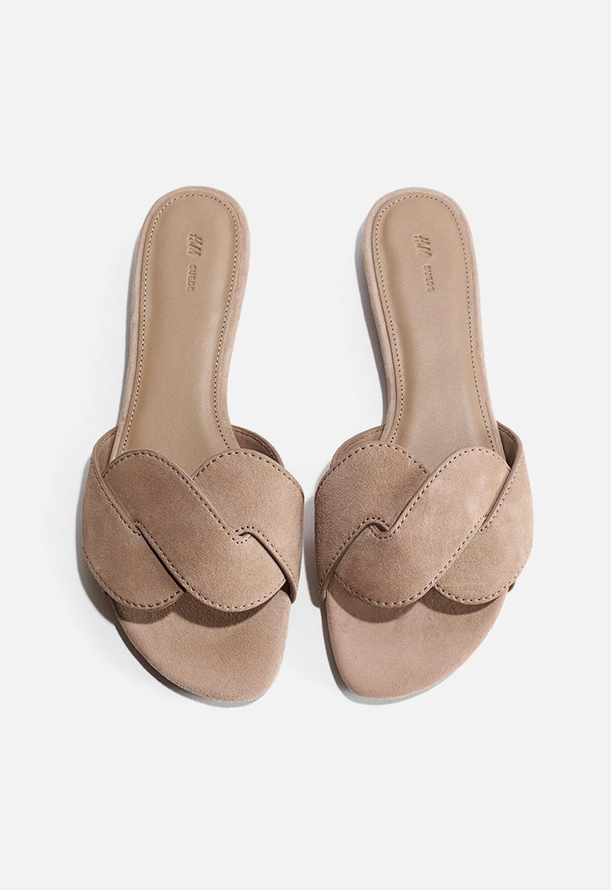 H&M - Leather sandals - light mole
