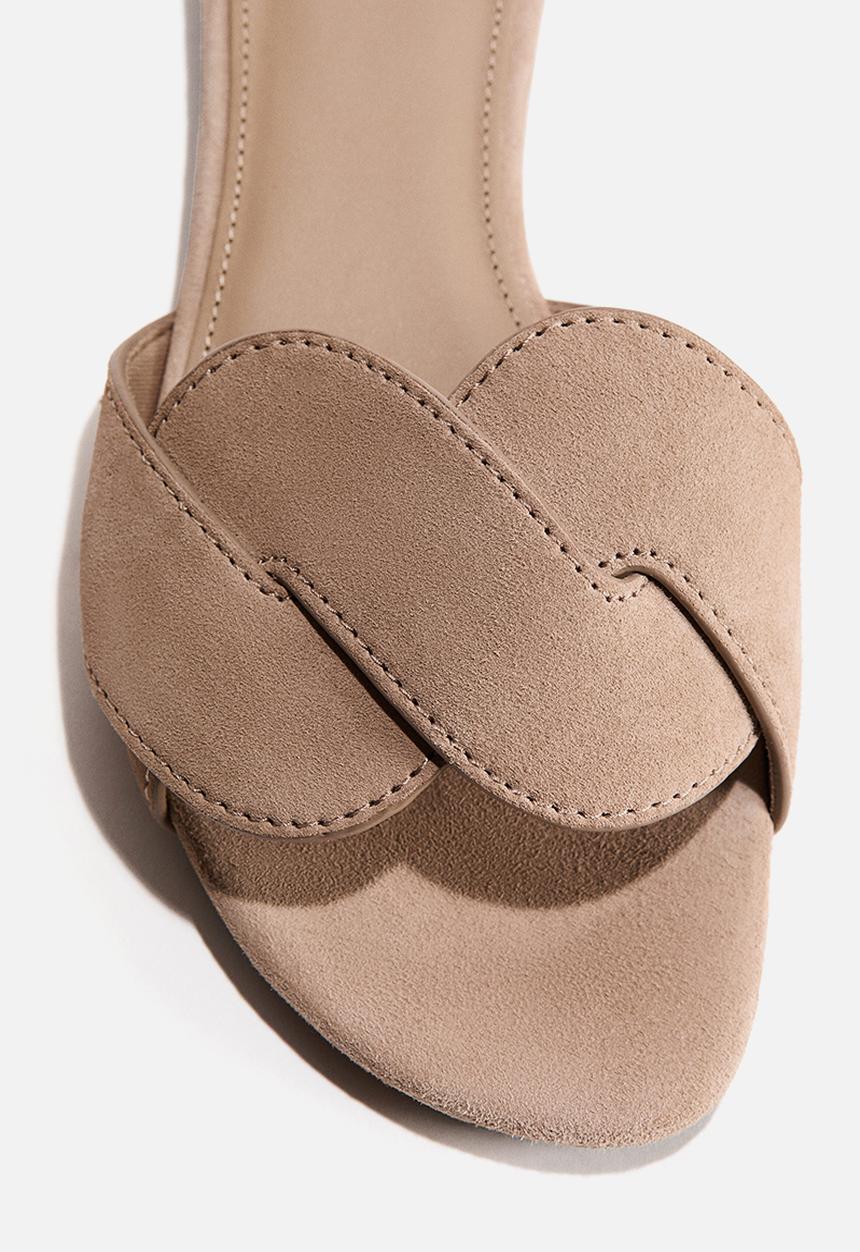 H&M - Leather sandals - light mole