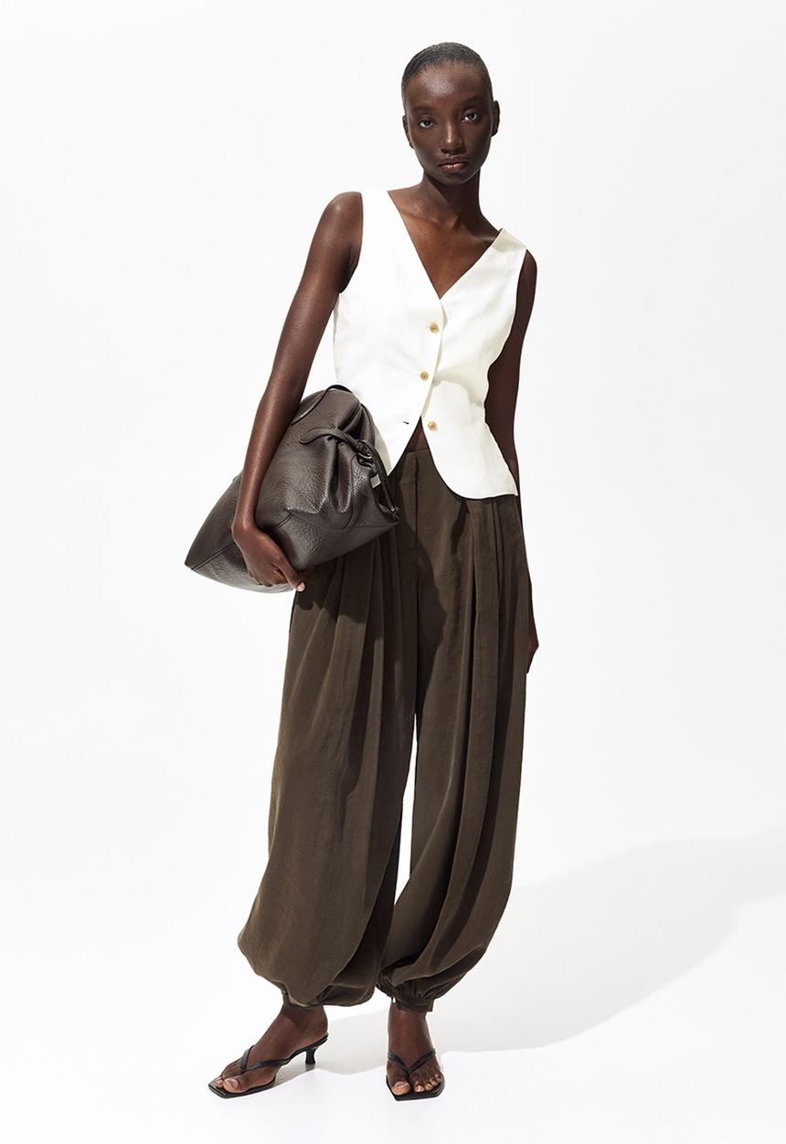 H&M - Linen-blend waistcoat - white