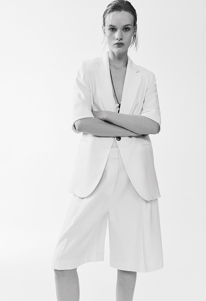 H&M - Short-sleeved blazer - white