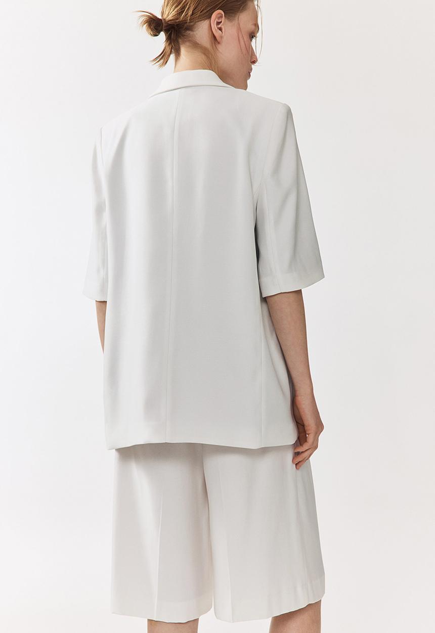 H&M - Short-sleeved blazer - white