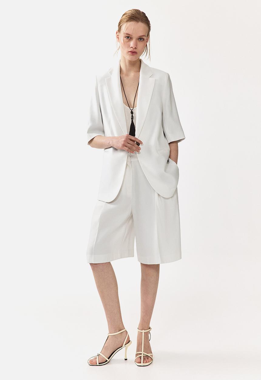 H&M - Short-sleeved blazer - white