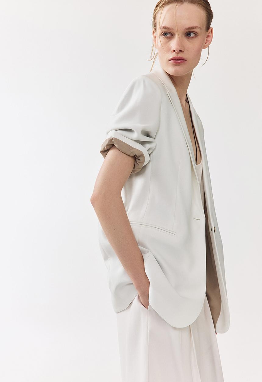 H&M - Short-sleeved blazer - white