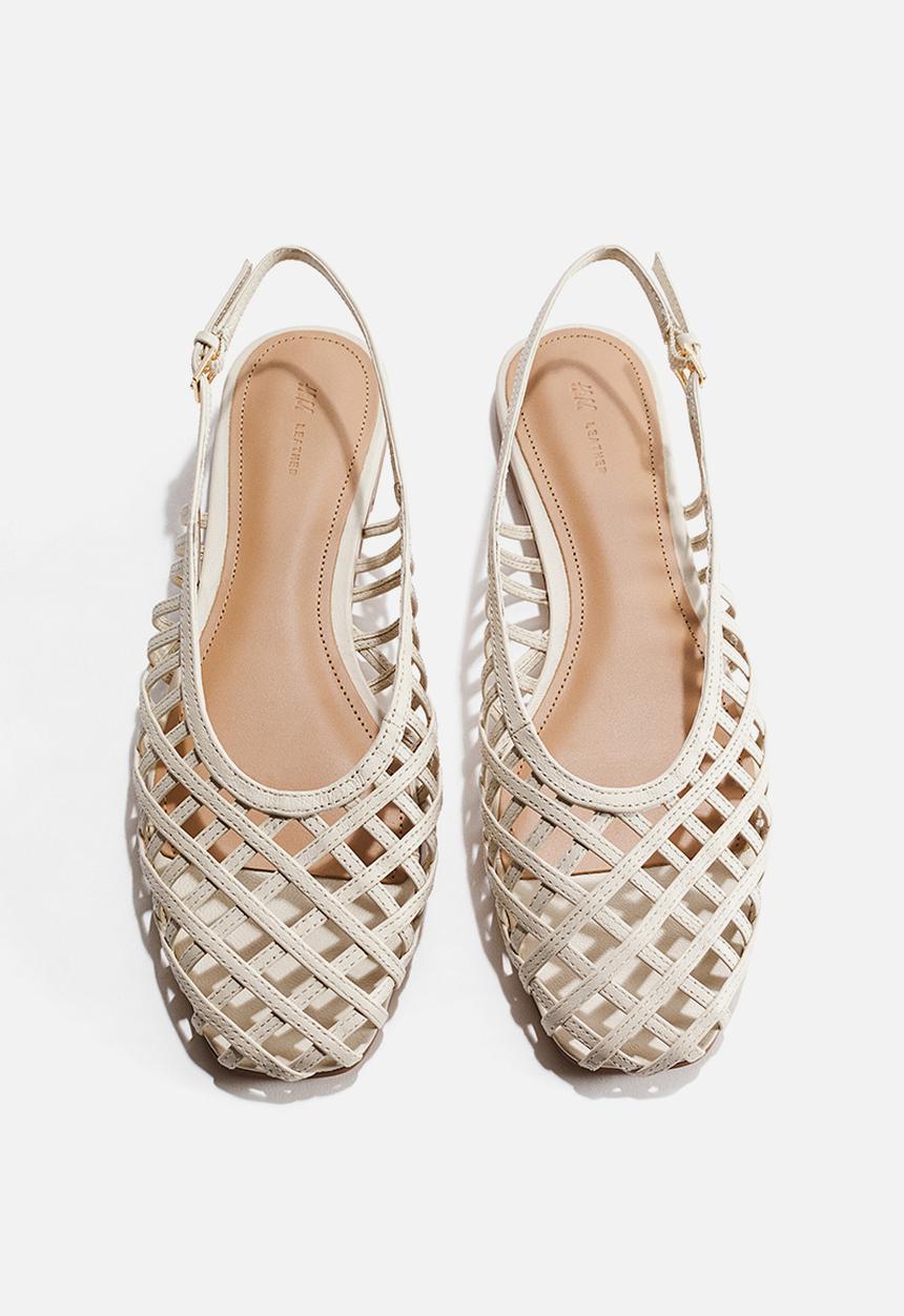 H&M - Leather slingbacks - light mole