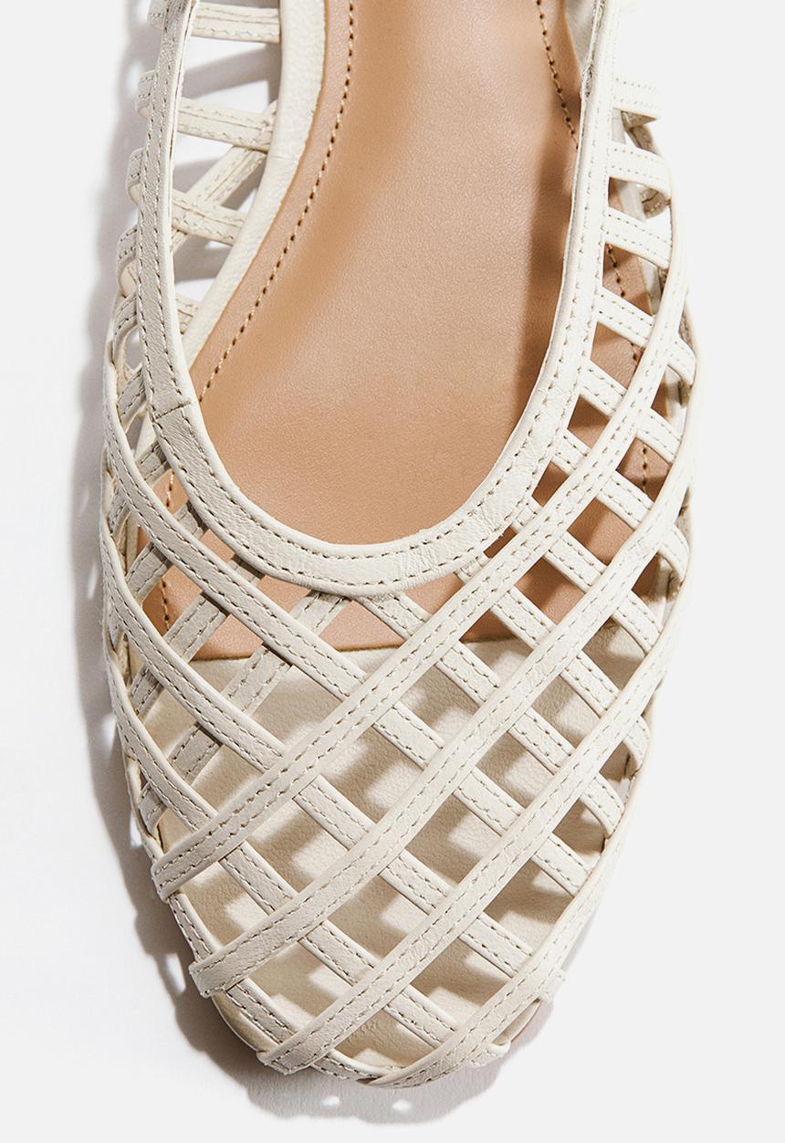H&M - Leather slingbacks - light mole