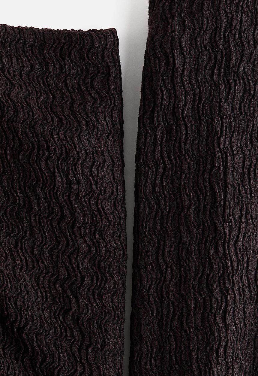 H&M - Mama 2-piece textured jersey set - dark brown