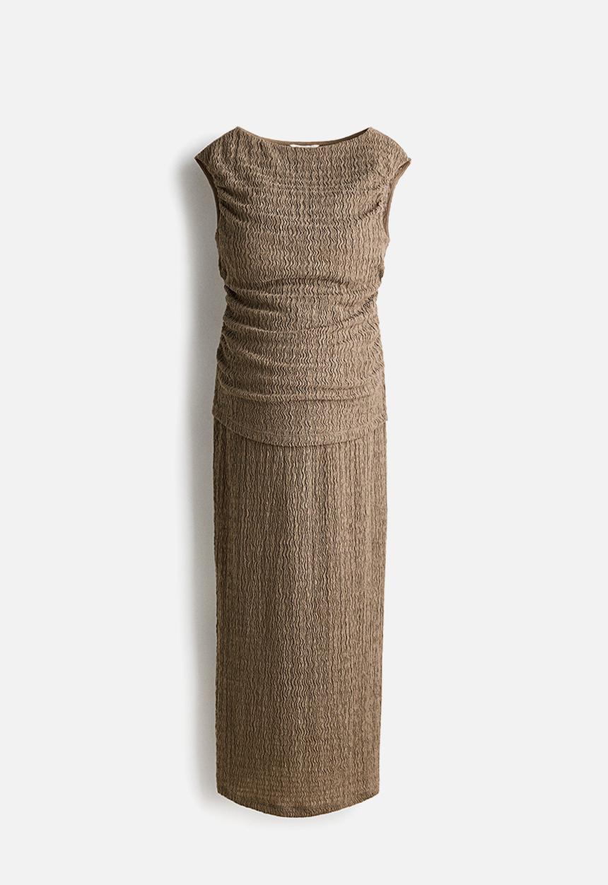 H&M - Mama 2-piece textured jersey set - khaki green