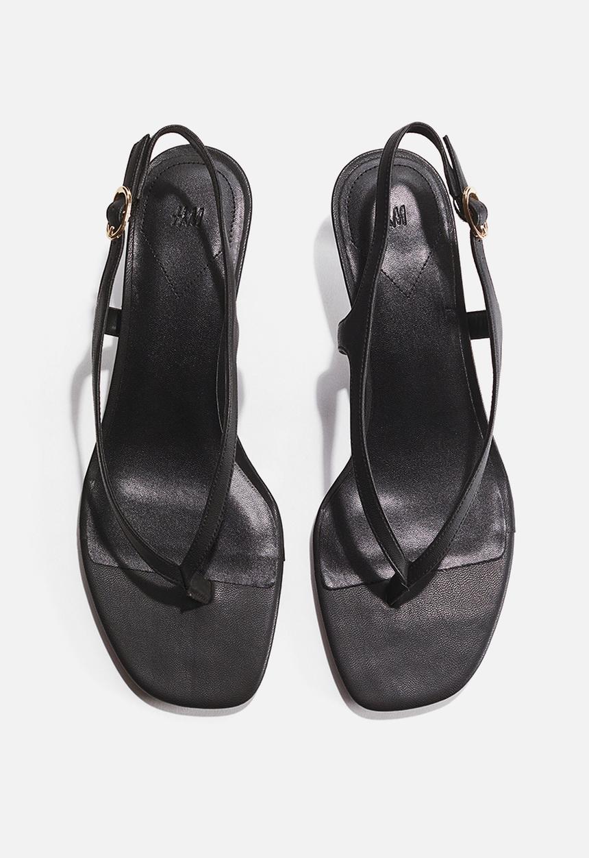H&M - Kitten-heeled sandals - black