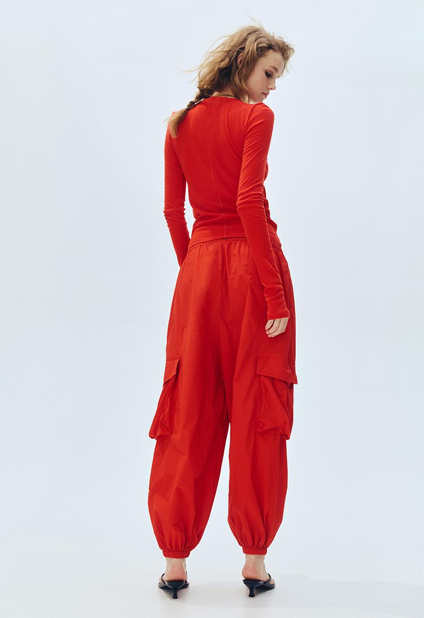 H&M - Balloon cargo trousers - bright red