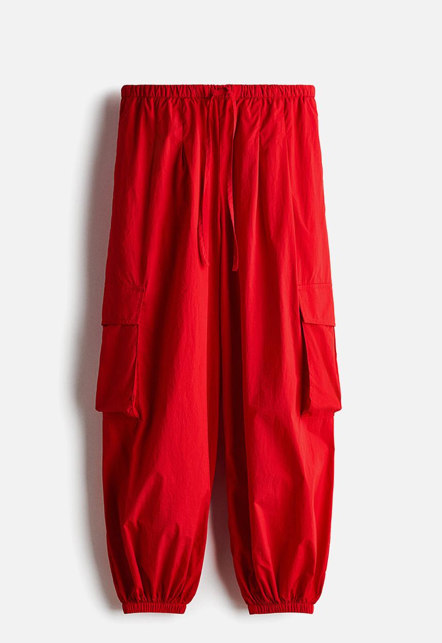 H&M - Balloon cargo trousers - bright red