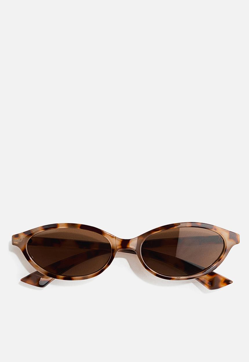 H&M - Oval sunglasses - beige/leopard print