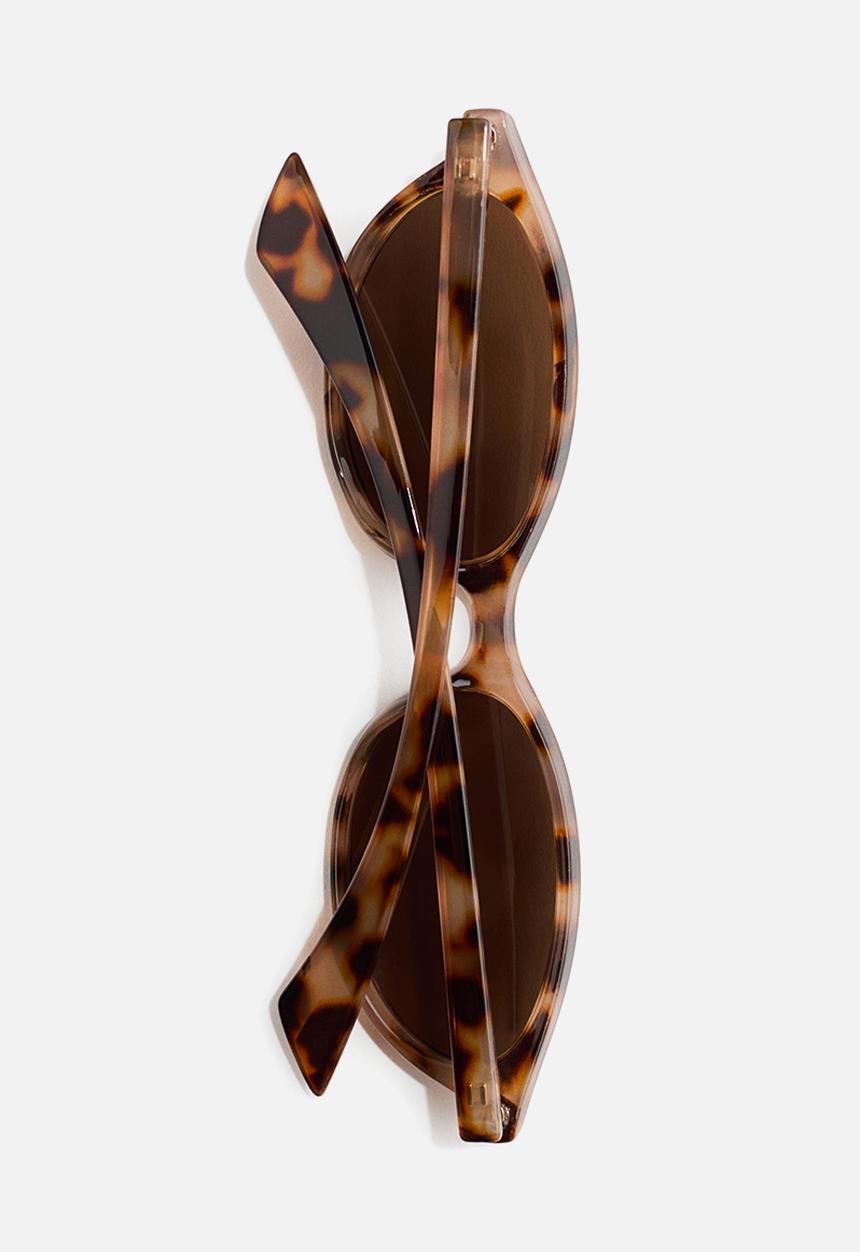 H&M - Oval sunglasses - beige/leopard print